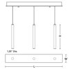 Afx Eli Four Pendant, 36W 120 277V, Satin Brass ELIP01L30UDSBLNR4